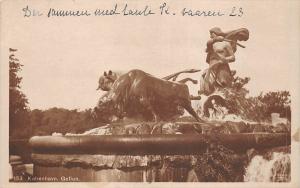 B95007 copenhagen gefion sculpture art denmark postcard