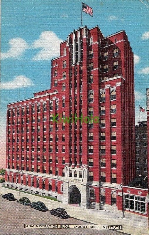 Postcard Moody Bible Institute Chicago IL 1942