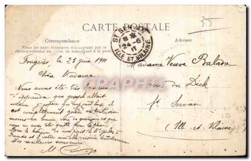 Old Postcard Fougeres Vue Generale du Chateau West Coast