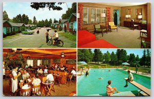 Marion Village Motor Inn Camden Maine Restaurant Lounge Swimming Pool Postcard