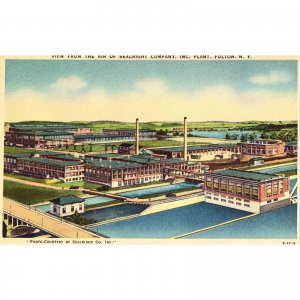 Aerial View of Sealright Co.,Inc. - Fulton,New York Postcard