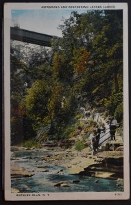 Watkins Glen, NY - Ascending and Descending Jacob's Ladder - 1930