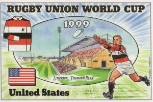 United States America USA Team Rugby Union World Cup 1999 Postcard