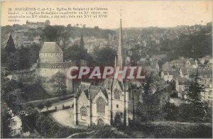 Old Postcard 26 ferns (i and v) st sulpice church and feudal castle