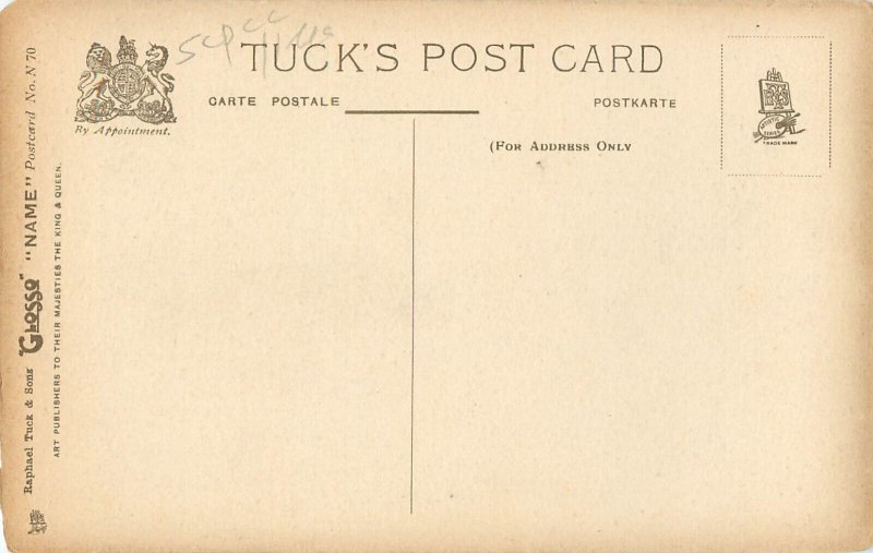 Tuck Large Letter Name Postcard Women in Horseshoes Glosso N 70 Madge