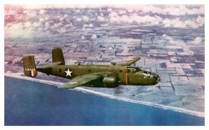 Tokyo Raider North American B25 Airplane Postcard Posted 1945