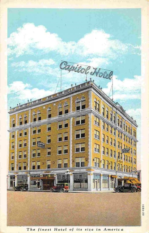 Capitol Hotel Amarillo Texas 1930 postcard