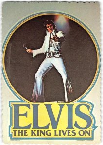 ELVIS PRESLEY The King Lives On Music 1935 -1977 4x6 Dexter Vintage Postcard