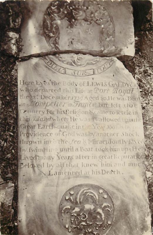 The merchant Lewis Galdy tombstone - The Man who was Buried Twice