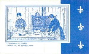 Typical Scenes Daily Life - Preparing for Supper - Vintage Postcard  06.39