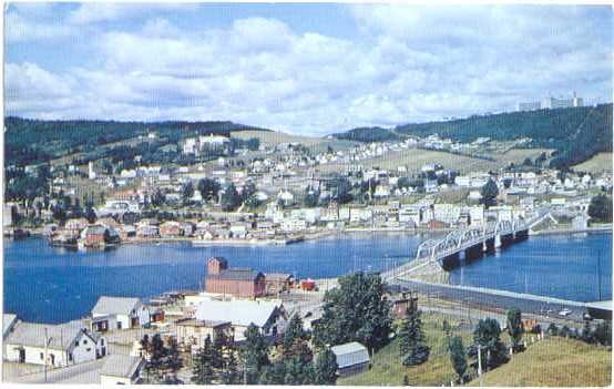 View of the Town of Gaspe,  PC, Quebec, Canada, 1963 Chrome