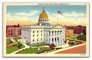 Passaic County Courthouse Paterson New Jersey NJ UNP Linen Postcard V11