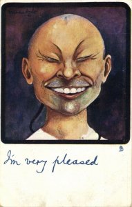 china, Caricature Chinese Man, I'm very Pleased (1904) Tuck Postcard