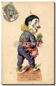 Old Postcard Circus Clown