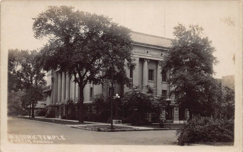 J76/ Chicago Illinois RPPC Postcard c1910 Masonic Temple Building 330