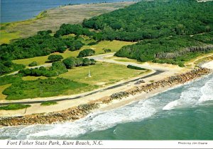 North Carolina Kure Beach Aerial View Fort Fisher State Park