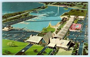 LAKE GENEVA, Fontana WI  ~ Pre Opening View THE ABBEY RESORT 1963   Postcard