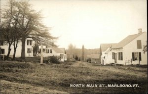 Marlboro VT North Main St. c1910 Real Photo Postcard