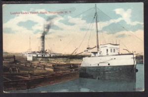 Lumber Laden Vessel North Tonawanda NY Postcard 4083