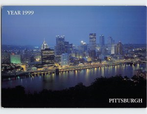 Postcard Skyline From Mount Washington, Pittsburgh, Pennsylvania