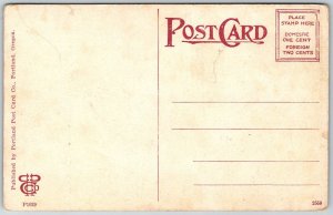 Portland Oregon c1910 Postcard Fountain In City Park