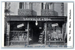 Windsor Berkshire England Postcard The Tea Mart Darville & Son 1908 Posted