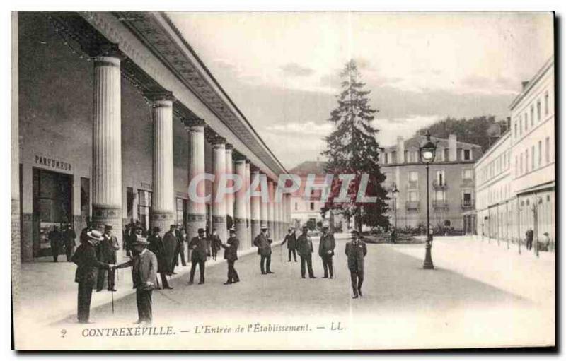 Old Postcard Contrexeville The Entrance of Perfumer Establishment