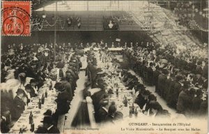 CPA GUINGAMP - Inaug. De l'Hopital visit min - le Banquet (119292)