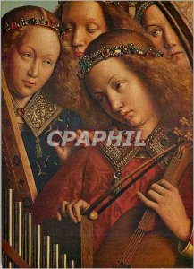 Postcard Modern Gent Saint Baafskathedraal Van Eyck Het Lam Gods Angels Music...