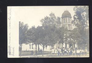 RPPC OSCEOLA NEBRASKA HIGH SCHOOL BUILDING VINTAGE REAL PHOTO POSTCARD