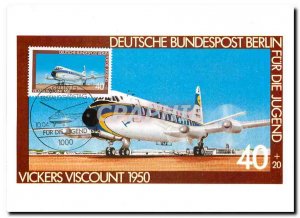 Modern Postcard Vickers Viscount 1950 Deutsche Bundespost fur die Jugend