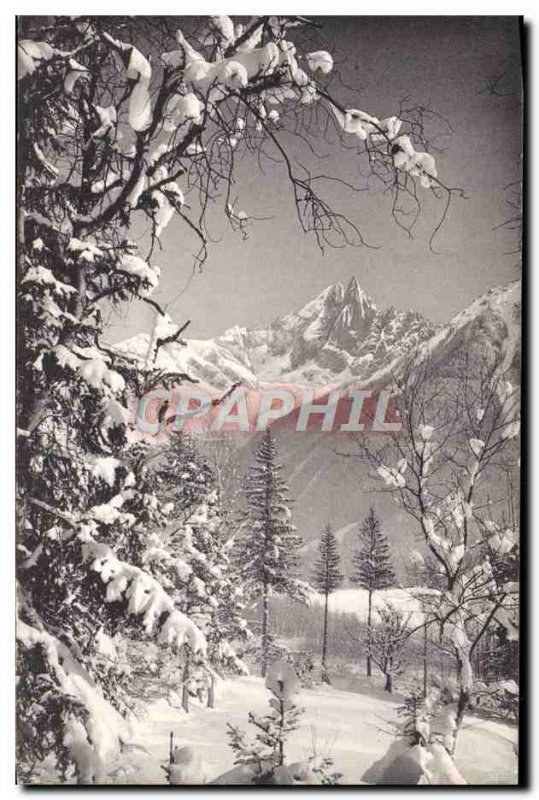 Old Postcard Landscape in the Swiss snow
