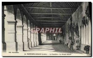 Old Postcard Montfort L & # 39Amaury Le Cimetiere Grand Hall Children