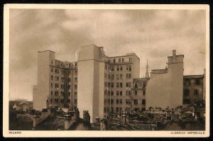 Ab1312-Postcard Vintage-Milan City: Imperial Hotel 