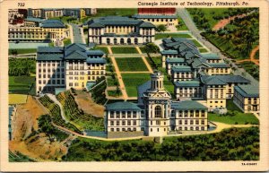 Vtg 1930s Carnegie Institute of Technology Pittsburgh Pennsylvania PA Postcard