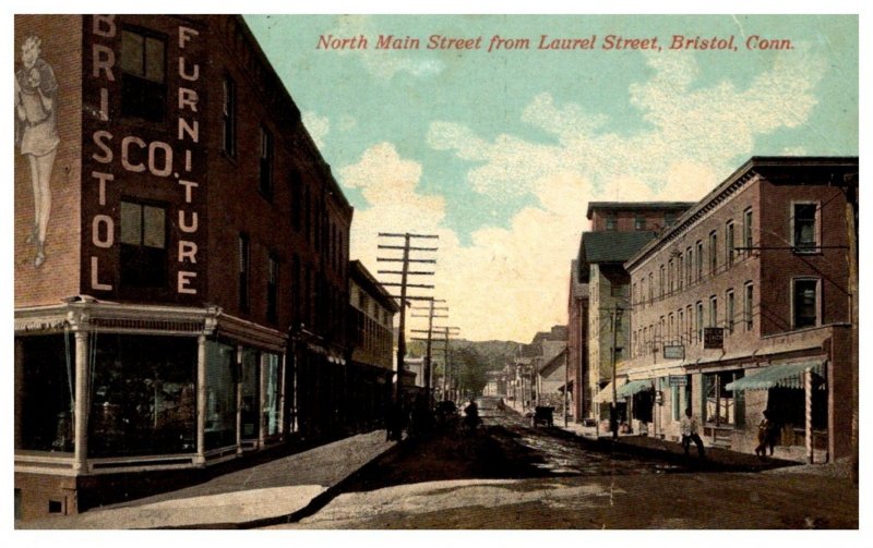 Connecticut Bristol , North main Street from Laurel Street