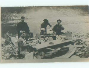 Old rppc GROUP OF PEOPLE Great Postcard AB1314