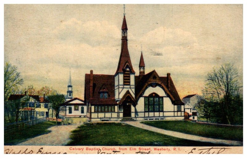 Rhode Island  Westerly Calvary Baptist Church from Elm street