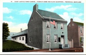 Maryland Frederick Chief Justice Taney Shrine View Of Home and Slave Quarters