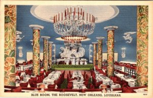 New Orleans, LA Louisiana  BLUE ROOM Dining & Dancing ROOSEVELT HOTEL  Postcard
