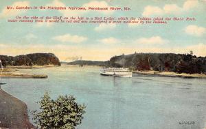 Penobscot River Maine Camden Hampton Narrows Scenic Antique Postcard K24645