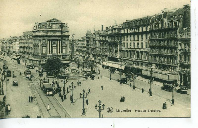 BRUXELLES BELGIUM DOWNTOWN STREET SCENE POSTCARD BRUSSELS