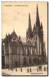 Old Postcard Quimper La Cathedrale North Coast