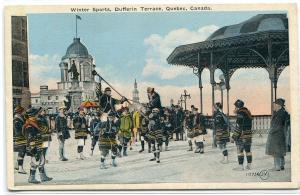 Winter Sports Dufferin Terrace Montreal Quebec Canada 1920c postcard