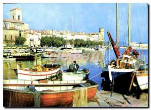 Modern Postcard La Ciotat port A corner view of the City Hall and the Church ...