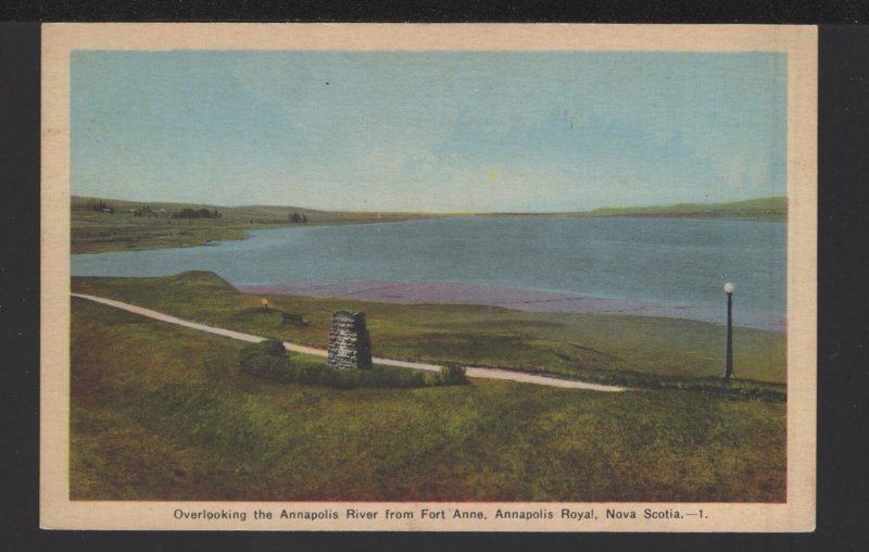 Nova Scotia ANNAPOLIS ROYAL Overlooking Annapolis River from Fort Anne - PECO WB