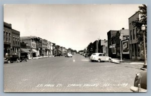 SPRING VALLEY IL ST.PAUL STREET VINTAGE REAL PHOTO POSTCARD RPPC