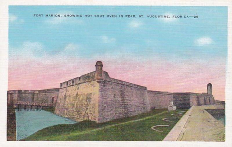 Florida St Augustine Fort Marion Showing Hot Shot Oven In Rear