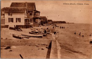 Beach Cottages, Clinton Beach, Clinton CT c1920s Vintage Postcard M70