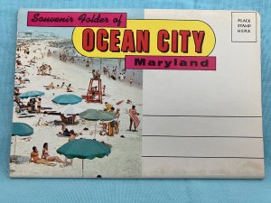 Ocean City Maryland Souvenir Folder Postcard 12 Views